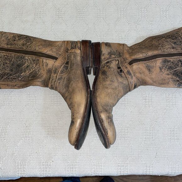 Bed Stu Men’s Distressed Boots Size 11 M Brown Leather Going Out Streetwear - Picture 5 of 12